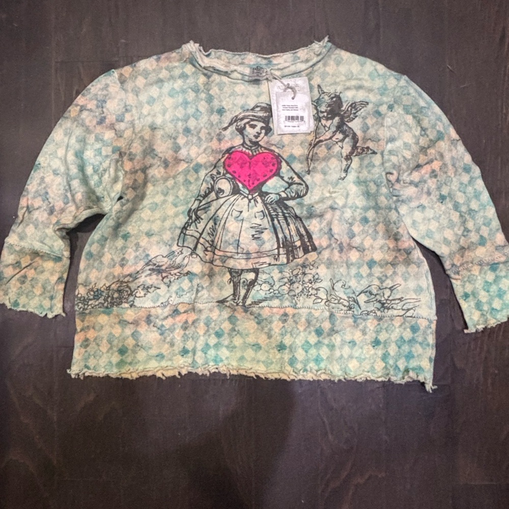 Magnolia Pearl Graphic Sweatshirt - Green and Pink Pristine condition, Nvr worn